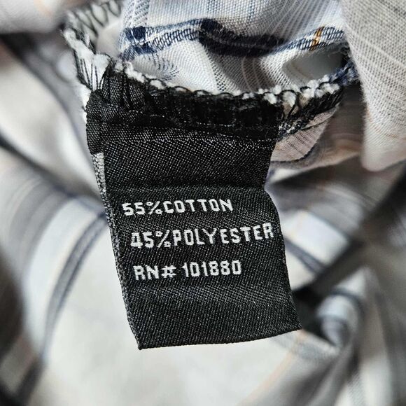 Various Artists Short Sleeve Plaid Shirt Pearl Snap - Medium - Picture 10 of 11